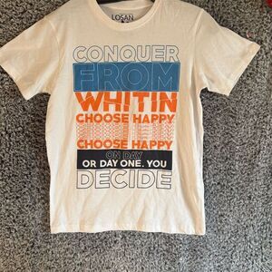 Losan Unisex Graphic Tee Size 16 Multicolor Inspirational Slogan Shirt